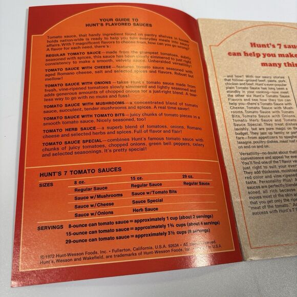 hunt’s 7 sauces can help you make anything many things Recipes Cookbook 1972 - Picture 3 of 4